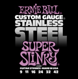 Ernie Ball 2248 Super Slinky Stainless Steel 9-42