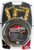Кабель Monster Cable Monster Rock 0.22 м. 3PCS (угловой-угловой)